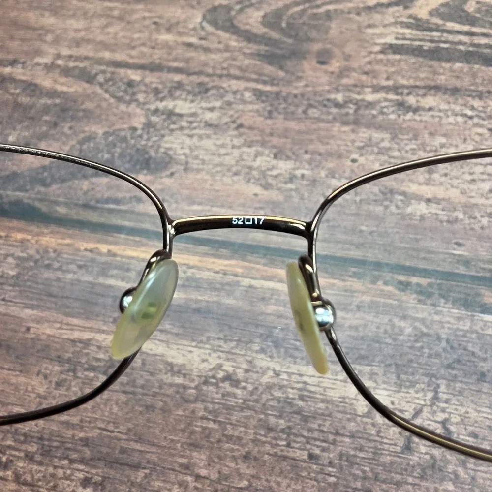 Tura R911 Bronze Metal Oval Eyeglass Frames Braided Temple Detail 52-17-135
